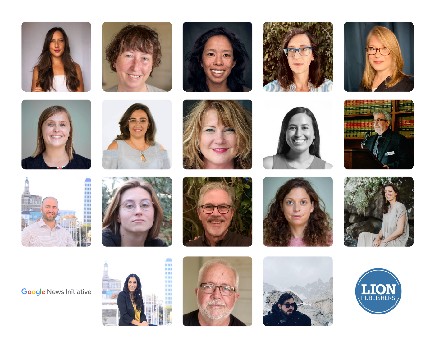 From top left: Emilee Gilpin, Amy Duncan, Kara Meyberg Guzman, Kate Maxwell, Trinity Laurino, Nissa Rhee, Paola Jaramillo, Shereen Siewert, Lupita Ruiz-Tolento, Tim Bousquet, Josh Barousse, Natalya Dreszer, Barry Friedman, Michelle Kanaar, Terri Potratz, Ramona Giwargis, Mark Davitt, Adrian Fernandez-Baumann