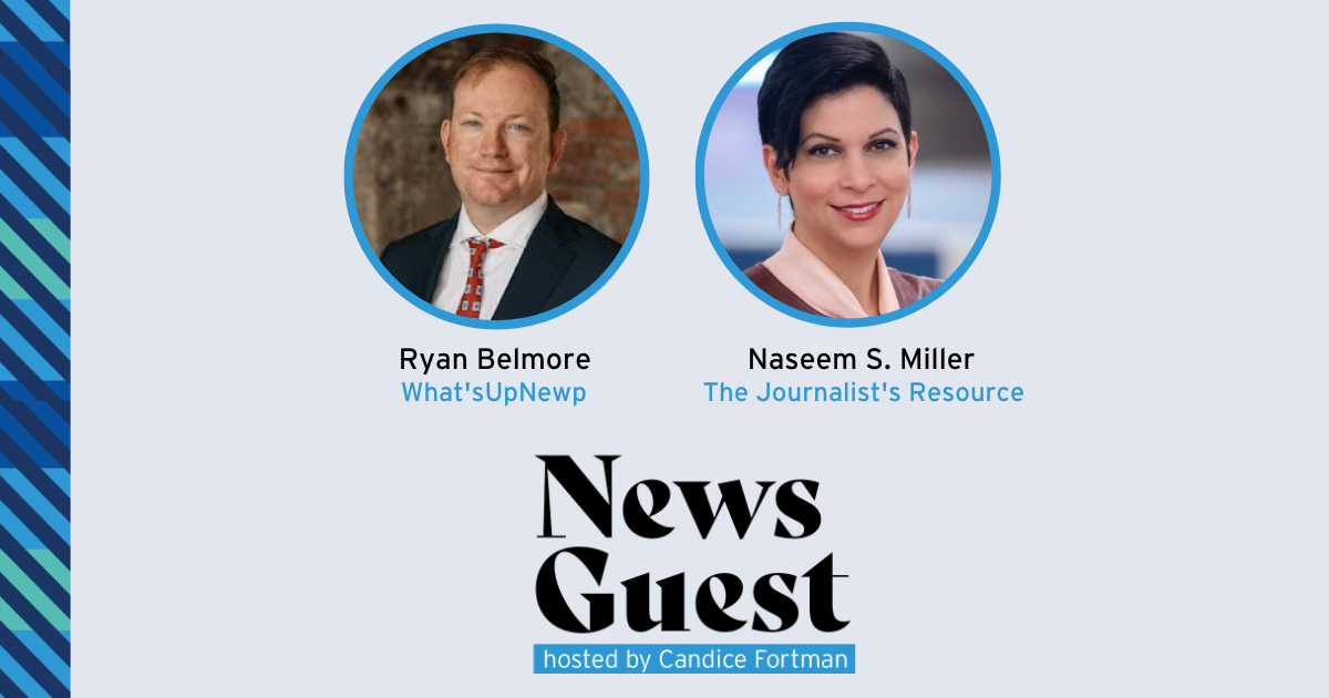 Ryan Belmore and Naseem S. Miller on News Guest graphic